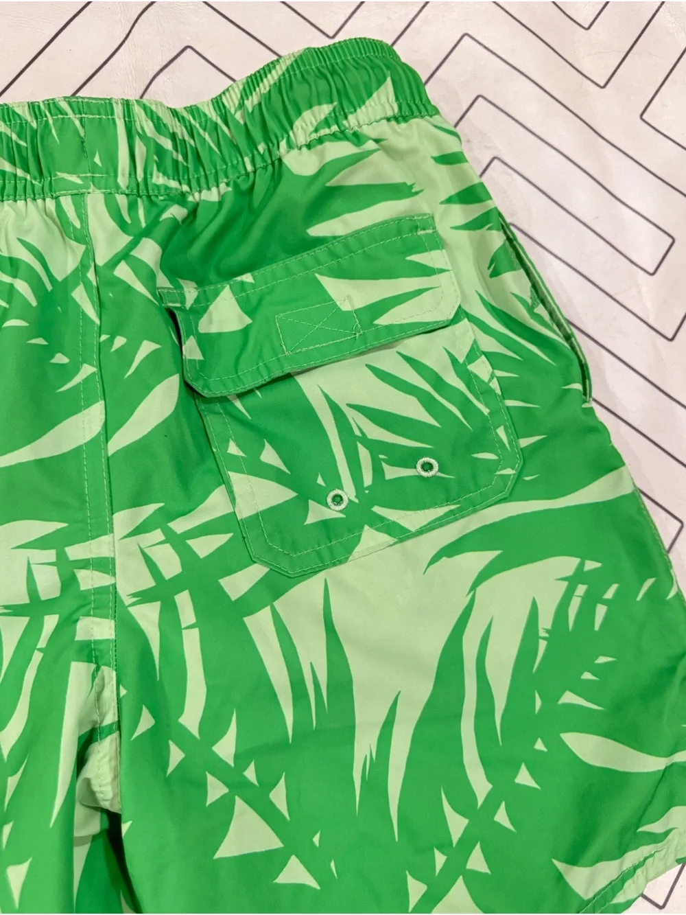 Vineyard Vines Green Tropical Swim Shorts